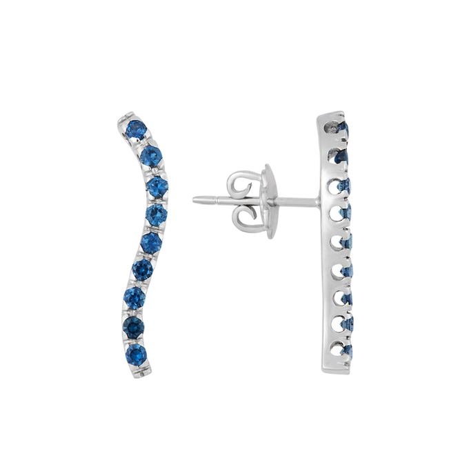 Серьги из золота 750 пробы c сапфирами, К 0000 3084 за 61400