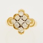 Кольцо из комбинированного золота 750 пробы c 9 бриллиантами Л05120088 фото 2