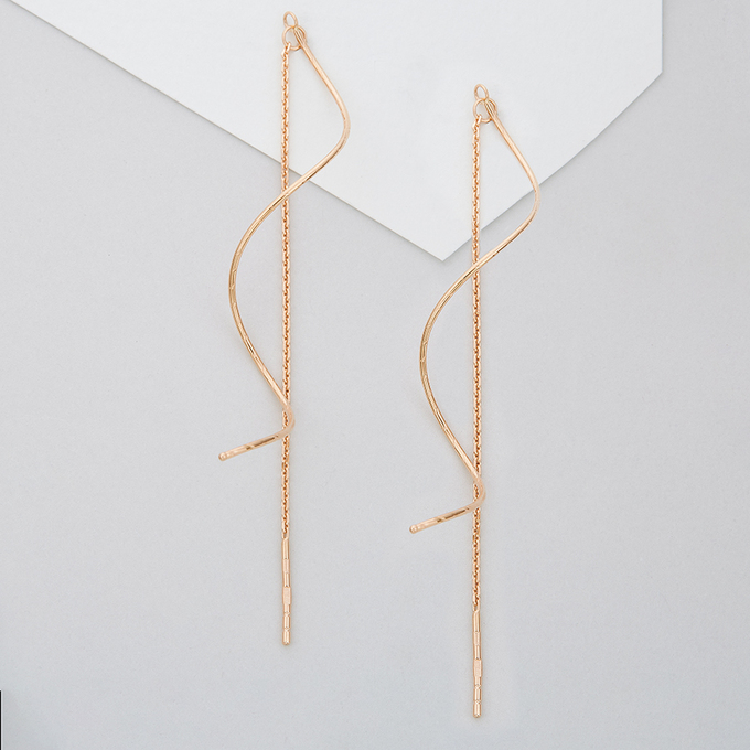Серьги из красного золота 585 пробы