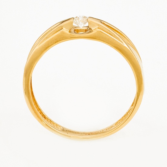 Кольцо из красного золота 585 пробы c 1 бриллиантом, Л22113665 за 9975