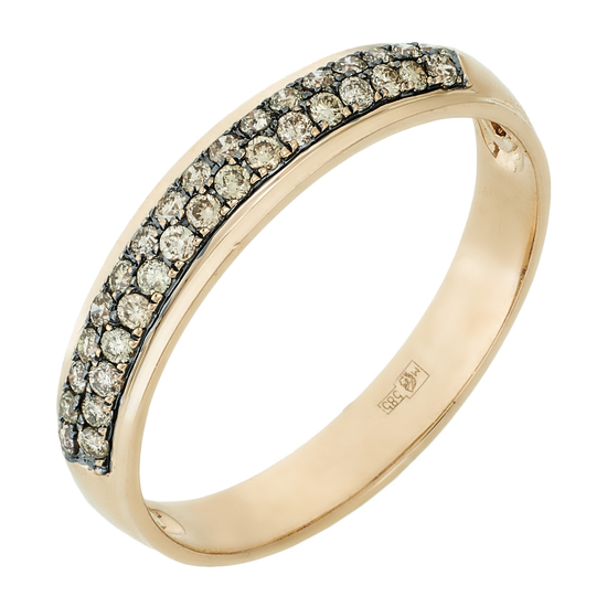 Кольцо из комбинированного золота 585 пробы c 33 бриллиантами, Л43059832 за 27120