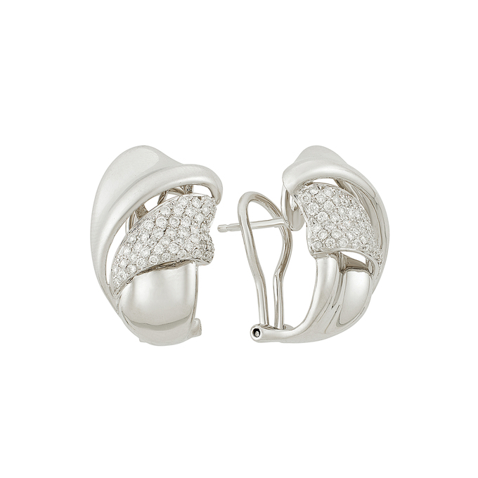 Серьги из золота 585 пробы c бриллиантами, Ц О007 1601 за 110320