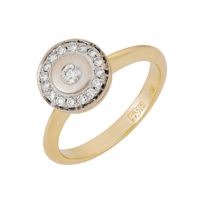 Кольцо из золота 585 пробы c бриллиантами, Л 2010 9394 за 64400