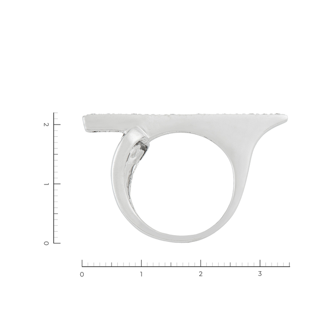 Кольцо из белого золота 750 пробы c 15 бриллиантами, Л 1115 5576 за 86940