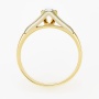 Кольцо из комбинированного золота 585 пробы c 1 бриллиантом Л30121467 фото 3