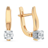Серьги из золота 585 пробы c фианитами