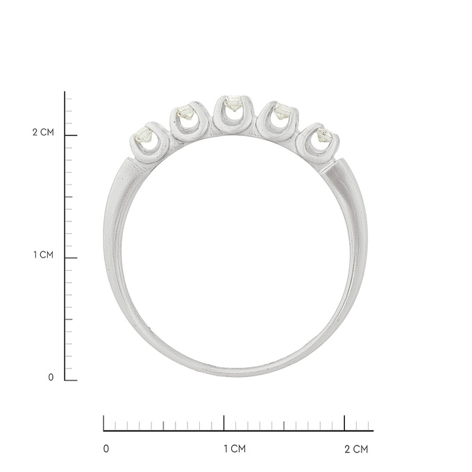 Кольцо из золота 585 пробы c бриллиантами