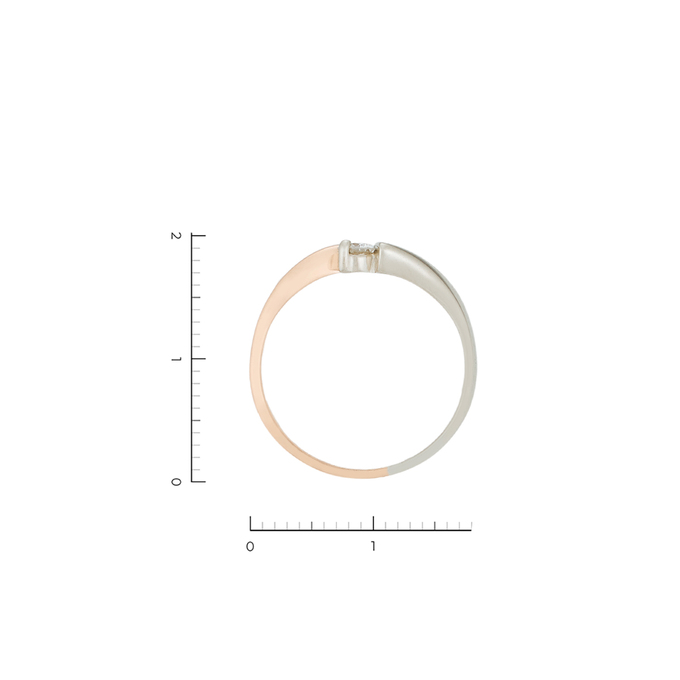 Кольцо из золота 585 пробы c 1 бриллиантом
