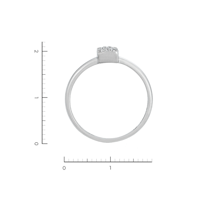 Кольцо из белого золота 585 пробы c 16 бриллиантами, Л 0408 2014 за 10500