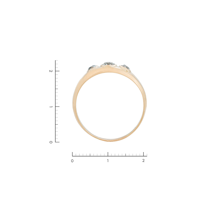 Кольцо из золота 585 пробы c 3 бриллиантами, Л 3005 7430 за 54000