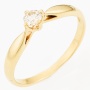 Кольцо из желтого золота 585 пробы c 1 бриллиантом Л45066935 фото 1