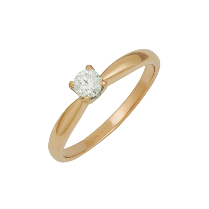 Кольцо из золота 585 пробы c бриллиантом, Л 2913 2147 за 38800