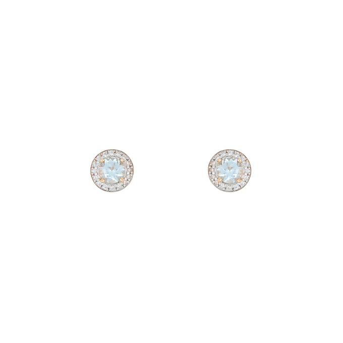 Серьги из золота 585 пробы c топазами и фианитами, Л 1615 2776 за 17520