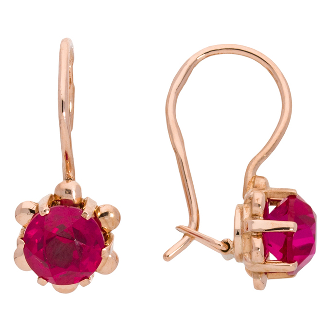 Серьги из красного золота 583 пробы