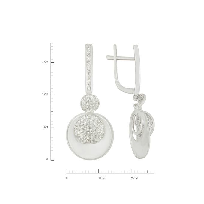 Серьги из золота 585 пробы c бриллиантами, Л 0616 8867 за 68200