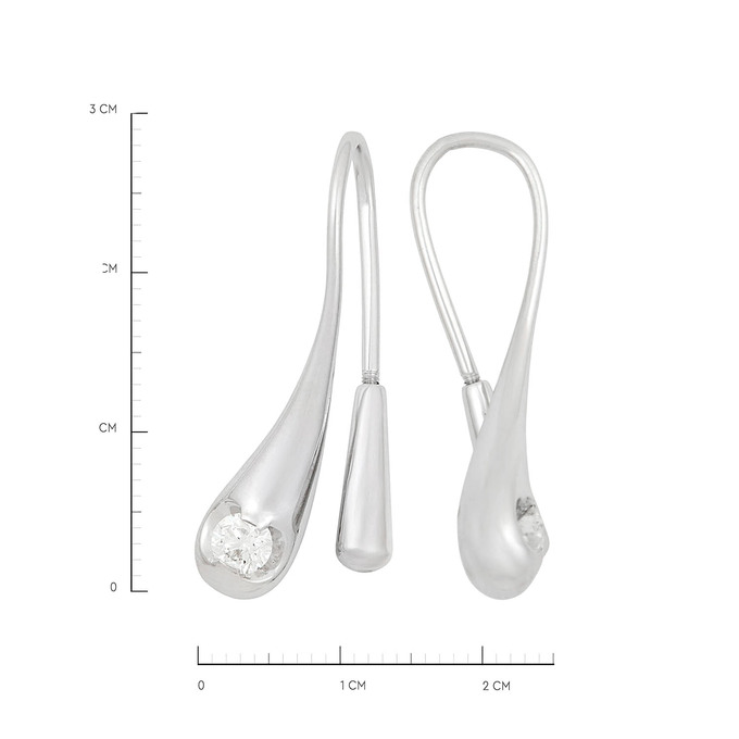 Серьги из золота 585 пробы c бриллиантами, Л 0514 6889 за 98000