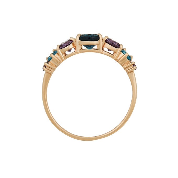 Кольцо из золота 585 пробы c синтетическими камнями, Л 5803 7981 за 34640