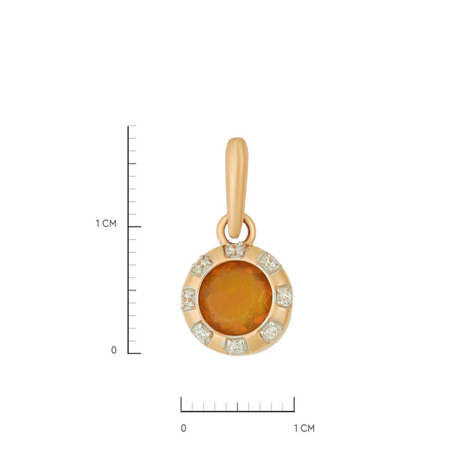 Подвеска из золота 585 пробы c опалом и фианитами, Л 3911 5542 за 11600