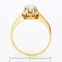 Кольцо из комбинированного золота 750 пробы c 1 бриллиантом Л20067347 фото 4