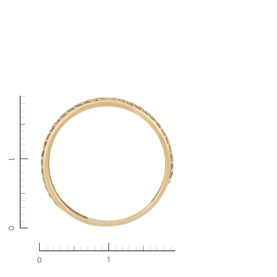 Кольцо из комбинированного золота 585 пробы c фианитами, ЦО0037838 за 10200