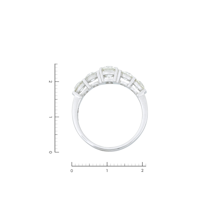 Кольцо из золота 750 пробы c 5 бриллиантами, Л 2810 4605 за 230400