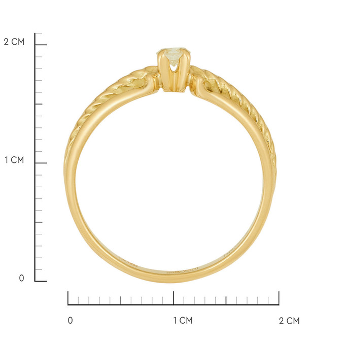 Кольцо из золота 750 пробы c бриллиантом