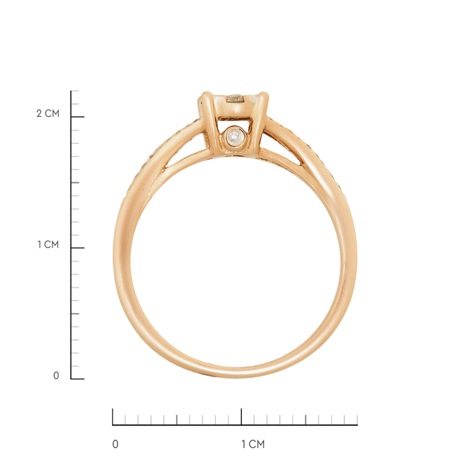Кольцо из золота 585 пробы c бриллиантами, Л 0808 8501 за 34000