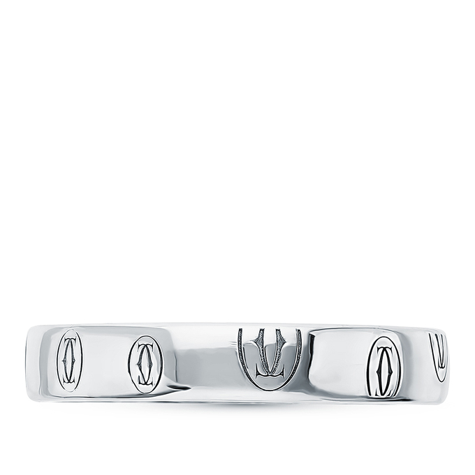 Кольцо обручальное из белого золота 750 пробы