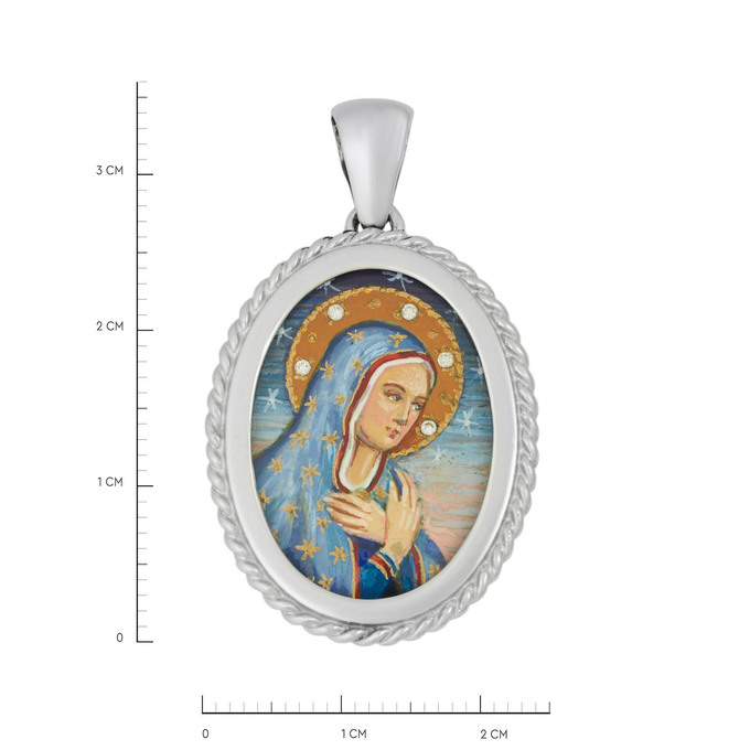 Подвеска из золота 585 пробы c бриллиантами и эмалью, Л 0407 6633 за 50800