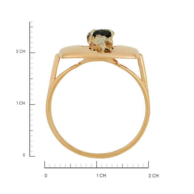 Кольцо из золота 585 пробы c сапфиром и бриллиантами, Л 3309 7018 за 59600