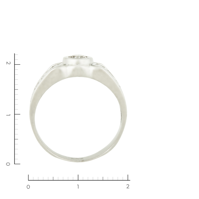Кольцо из белого золота 500 пробы c 9 бриллиантами, Л 0615 7927 за 76000