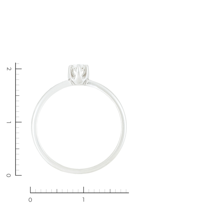 Кольцо из золота 585 пробы c 1 бриллиантом, Л 1615 3047 за 20720