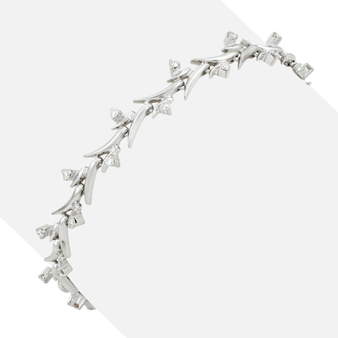 Браслет из золота 585 пробы c бриллиантами