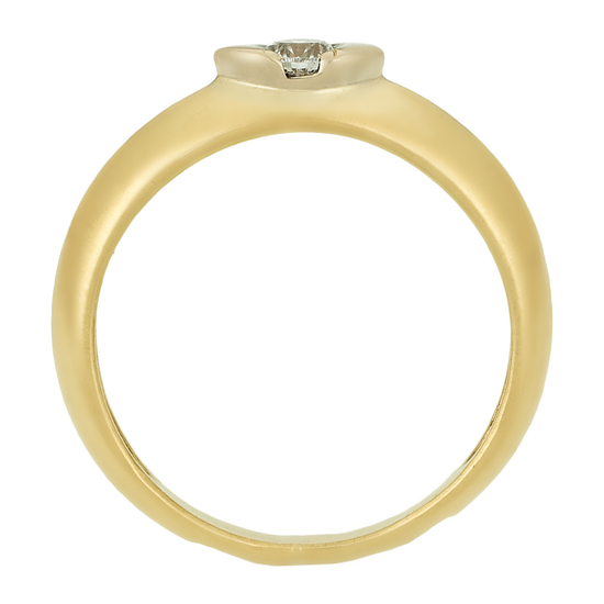 Кольцо из комбинированного золота 750 пробы c 1 бриллиантом, Л11151794 за 32400