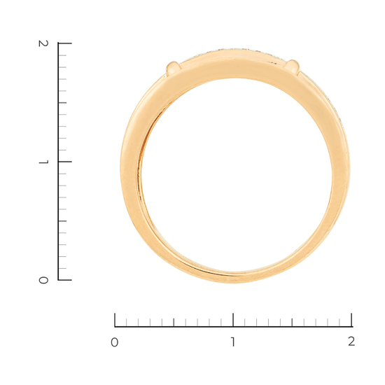 Кольцо из красного золота 585 пробы c 42 бриллиантами, Л47091788 за 20450