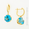 Серьги из золота 585 пробы c 2 топазами