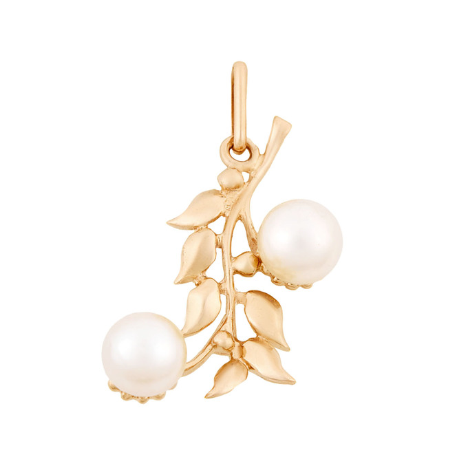 Подвеска из золота 583 пробы c культивированным жемчугом