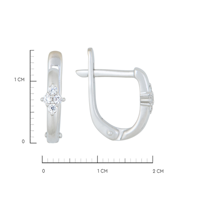 Серьги из золота 585 пробы c фианитами, Л 3907 9305 за 16400