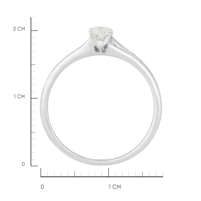Кольцо из золота 585 пробы c бриллиантом, Л 0515 4381 за 34000