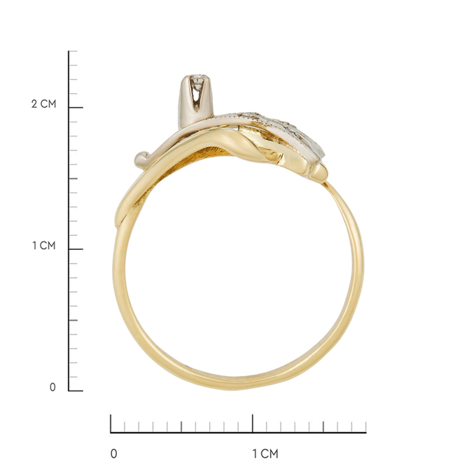 Кольцо из золота 585 пробы c бриллиантами, Л 0201 4022 за 34000