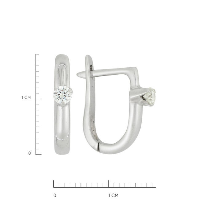Серьги из золота 585 пробы с бриллиантами, Л 7303 9067 за 53100
