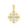 Подвеска-крестик из золота 750 пробы c бриллиантами