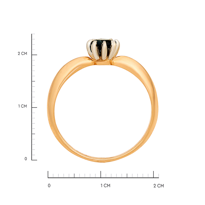 Кольцо из золота 585 пробы c сапфиром, Л 0808 7890 за 45920
