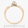 Кольцо из комбинированного золота 585 пробы c 1 фианитом Л06142567 фото 4
