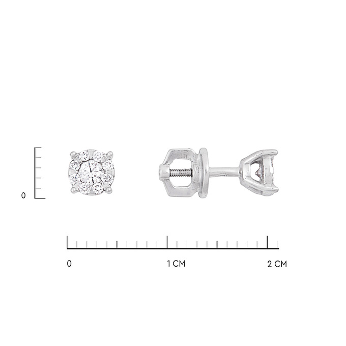 Серьги из золота 585 пробы с бриллиантами