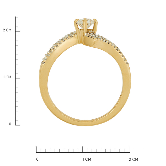 Кольцо из золота 750 пробы c бриллиантами, Л 0911 2447 за 156000