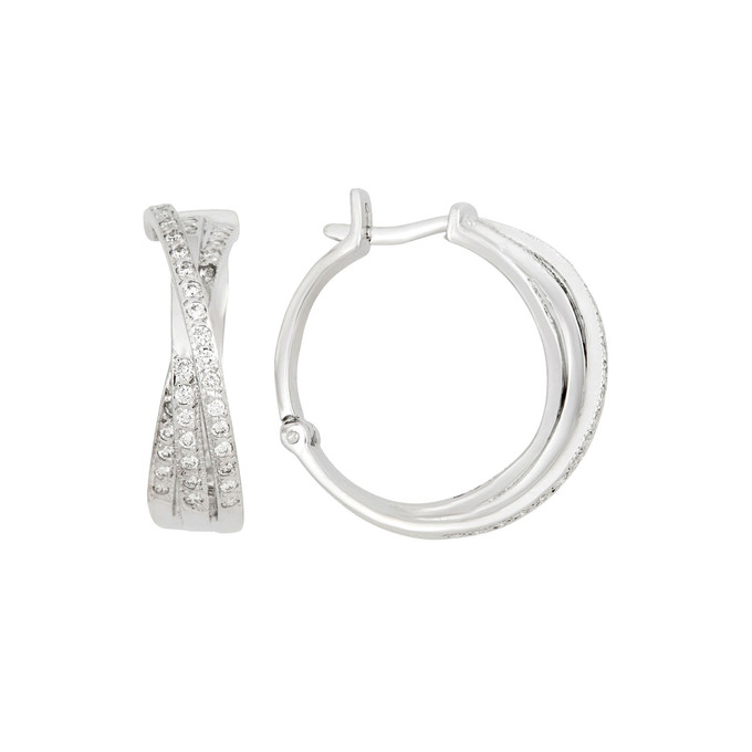 Серьги из золота 750 пробы c бриллиантами, Л 0910 2768 за 102000