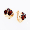 Серьги из золота 585 пробы c 6 гранатами