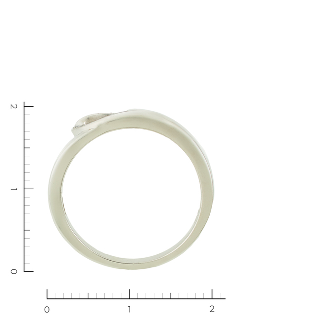 Кольцо из белого золота 585 пробы c 6 бриллиантами, Л 2808 6537 за 30320