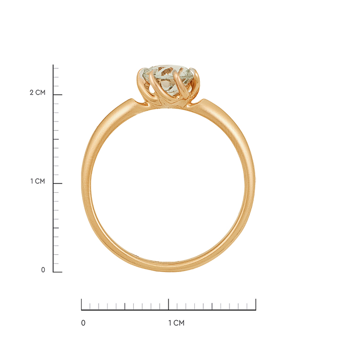 Кольцо из золота 585 пробы c празиолитом, Л 5406 2228 за 21520